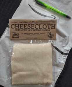 Regency Wraps 100% Cotton Cheesecloth for Basting Turkey, Canning, Straining, Cheesemaking, Natural Ultra-Fine, 9 sq ft, Pack of 1 Natural Ultra Fine 1 Count (Pack of 1) 49 81O ukP6aiL
