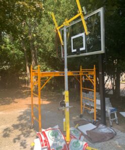 Silverback 54" and 60" In-Ground Basketball Systems with Adjustable-Height Tempered Glass Backboard and Pro-Style Breakaway Rim SB60 Basketball System 66 81O0FbPYeeL