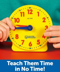 Learning Resources Big Time Student Clock, Teaching & Demonstration Clock, Develops Time and Early Math Skills, Ages 5+, Clock for Learning, 12 Hour,Back to School Gifts 16 81O0VrmNLRL
