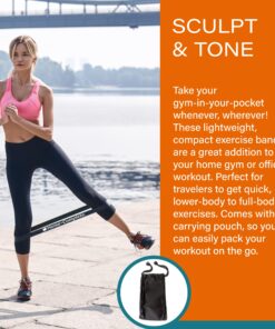 Resistance Band Exercise Loops - Set of 4 Elastic Workout Bands for Fitness, Muscle Toning, Stretching, and Physical Therapy by Home-Complete 25 81O19zC ML