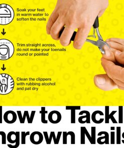 Harperton Podiatrist Toenail Clippers, Heavy-Duty Grooming Tool, Precision Nail Clipper for Thick or Ingrown Toenails, Stainless Steel, Black Toenail Clipper 36 81O76UXv5L