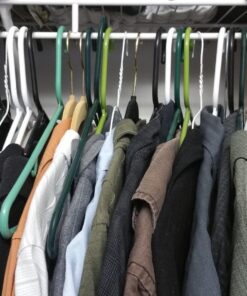 Jeronic Pant Hangers, 20 Pack Steel, Black, 20 Count 60 81OBxe9171L 1