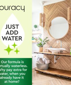 Puracy Everyday Surface Cleaner Concentrate Packettes, Makes 32 Ounces of Streak-Free Natural Household Multi-Surface Cleaner, Plastic-Free, Nontoxic, Green Tea & Lime, 2-Pack (Makes 32 fl oz) 0.5 Fl Oz (Pack of 2) 19 81OC4A9Ui0L