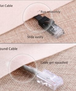 Cat 6 Ethernet Cable 75 Ft, Outdoor&Indoor, 10Gbps Support Cat 7 Network, Slim long Flat Internet LAN Patch Cord, Cat6 Solid High Speed weatherproof Cable for Router, Modem, PS4/5, Xbox, Gaming, Black 75ft 15 81OCB5WJFhL 1