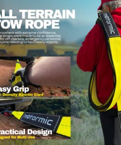 Motormic Tow Strap Recovery Kit – 3" x 30ft (30,000 lbs.) Rope + 2" Shackle Hitch Receiver + 5/8" Locking Pin + 3/4" D Ring Shackles with Safety Ring + Heavy Duty Bag - Off Road Pick Up Towing Complete Recovery Strap Kit 26 81OCVIt5Y1L