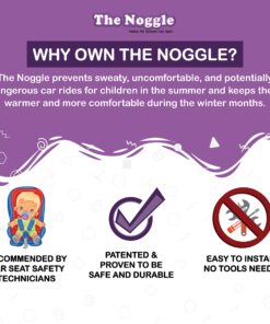 The Noggle, 6ft - Kid's Personal Air Conditioning System, Made in USA, Directs Cool Air to Children in The Backseat - Air Conditioning Vent Hose for Vehicles, Making The Back Seat Cool Again - Black 6 Feet Black Ice 23 81ODAcX9SdL