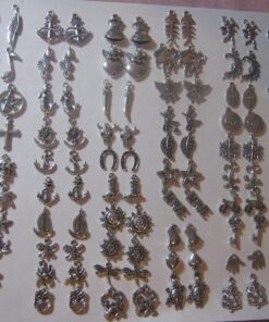 RUBYCA 160Pcs Assorted Mixed Silver Charms Pendants for Bracelets Jewelry Making Crafting Supplies, Tibetan Silver Color Charms, Just Like The Picture (Mix5) Mix 5 160 PCS 32 81ODznlOutL