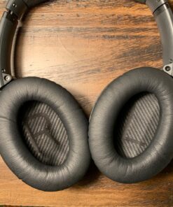 Synsen Replacement Ear Pads Cushion Compatible for Bose QuietComfort QC2,QuietComfort 15 QC15,QuietComfort QC25,QuietComfort 35 QC35,Bose AE2,AE2i,AE2w,SoundTrue, SoundLink (Around-Ear) Headphones BLACK 59 81OFLnwQxuL