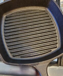 Lodge L8SGP3 Cast Iron Square Grill Pan, Pre-Seasoned, 10.5-inch 10.5 Inch 79 81OFzNK6cTL