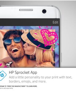 HP Sprocket Portable Color Photo Printer, Print Social Media Photos on 2x3" Sticky-Backed Paper - Black (X7N08A) 42 81OH06Hn6UL