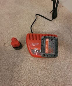 Milwaukee Genuine OEM 48-59-2401 M12 Lithium Ion 12 Volt Battery Charger w/LED Indicating, Red 30 81OHj2aB3lL