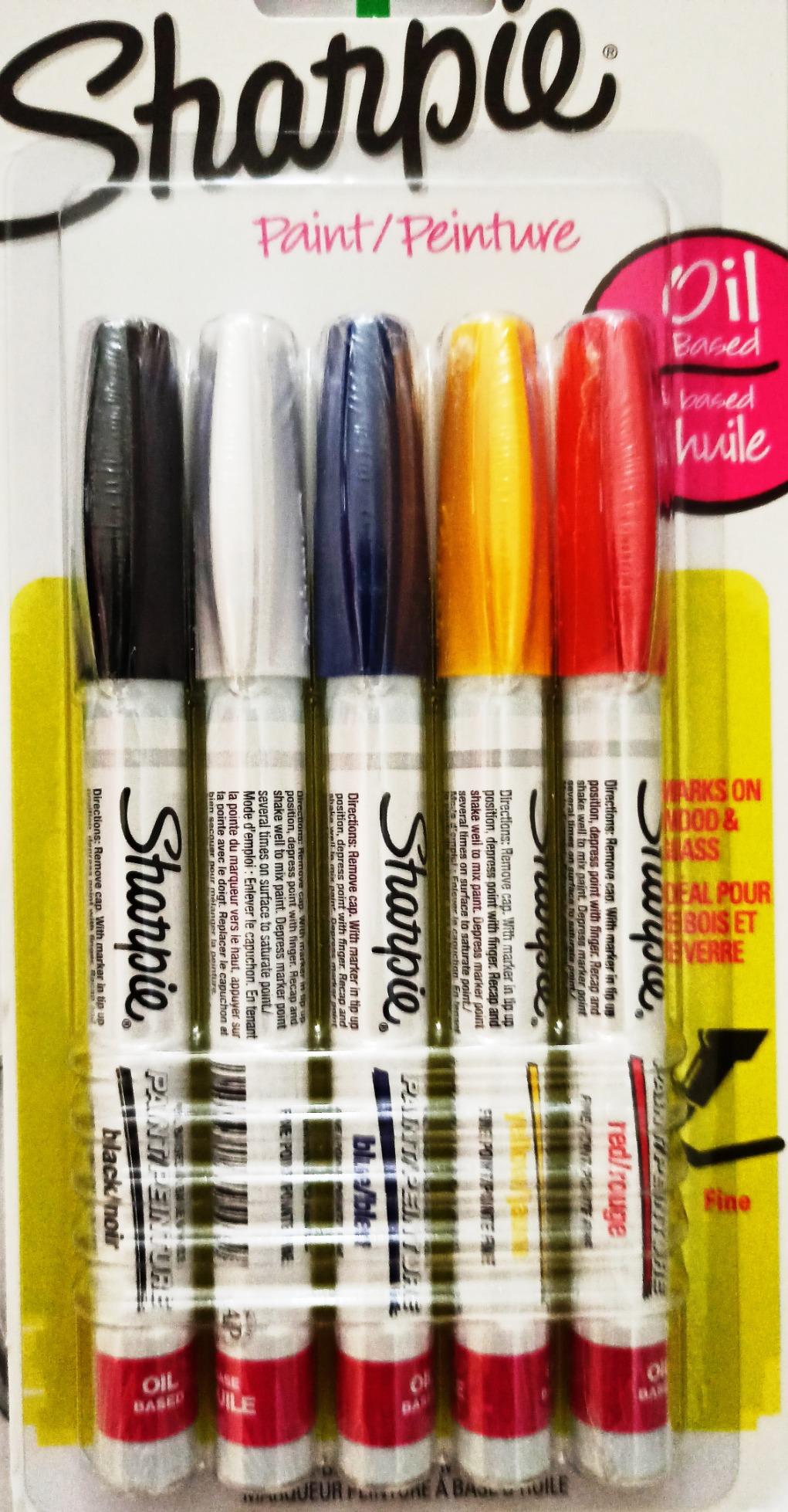 SHARPIE Oil-Based Paint Markers, Fine Point, Assorted Colors, 5 Count - Great for Rock Painting Classic Assorted 5 Count (Pack of 1) Fine Tip 12 SHARPIE Oil-Based Paint Markers, Fine Point, Assorted Colors, 5 Count - Great for Rock Painting Classic Assorted 5 Count (Pack of 1) Fine Tip - Image 12