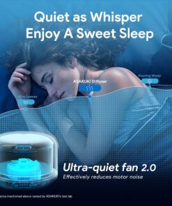 ASAKUKI 500ml Premium, Essential Oil Diffuser with Remote Control, 5 in 1 Ultrasonic Aromatherapy Fragrant Oil Humidifier Vaporizer, Timer and Auto-Off Safety Switch A-yellow 22 81OL7AxAYWL