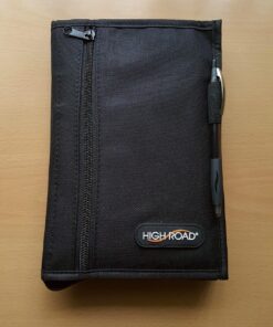 High Road Car Glove Box Organizer, Registration and Insurance Document Holder and Car Manual Holder with Flexible Secure Zippered Case and Note Pad Black 43 81OLSPZ 7L