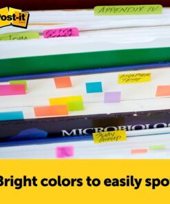Post-it Page Markers, Assorted Bright Colors, 1/2 in x 2 in, 50 Markers/Pad, 10 Pads/Pack (670-10AB) 500 Sheets 30 81OMf9aYL0L
