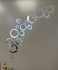 aooyaoo Circle Mirror DIY Wall Sticker Wall Decoration 24pcs Grey 37 81ON6csBZEL