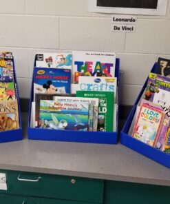 Classroom Keepers Sturdy Cardboard Book Shelf, 3-Tiered, Blue, 17" H x 20" W x 10" D, 1 Unit Mailbox 42 81ONQDeDk6L