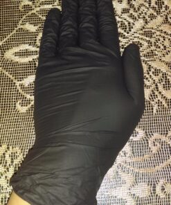 AMMEX Black Nitrile Exam Gloves, Box of 100, 3 Mil, Size Small, Latex Free, Powder Free, Textured, Disposable, Non-Sterile, Food Safe, ABNPF42100BX Small (Pack of 100) 49 81OO3QxwuL