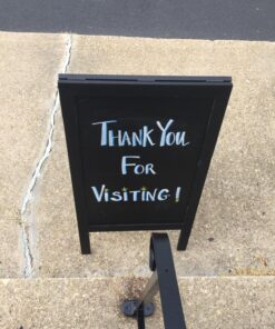 Ilyapa Wooden A-Frame Chalkboard Sign with Eraser - 40 x 20 Inch Magnetic Sidewalk Menu Board – Sturdy Freestanding Black Sandwich Sign Board Menu Display for Restaurant, Business, or Weddings 40x20 Inches 33 81OOGbvSTL