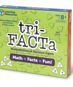 Alternative view of Learning Resources tri-FACTa Multiplication & Division Game, Homeschool, Math Game, 2-4 Players, 104 Piece Set, Ages 8+