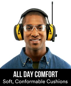3M WorkTunes Hearing Protector with AM/FM Radio, NRR 24 dB,Black/Yellow 26 81OQok1pxpL
