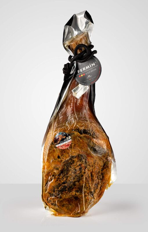 Iberico Ham de Bellota Shoulder (Paleta) Cured for 24 Months, Between 20-25 Servings, 10-12 lbs from Fermin Plus Ham Holder and Iberico Ham Knife