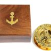 3" Sundial Compass with Teak Wood Box Inlaid with Solid Brass Rustic Vintage Home Decor Gifts 5 81OTDCmAPQL