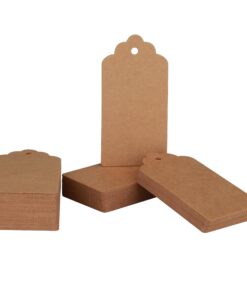 Shintop 100PCS Kraft Paper Gift Tags Bonbonniere Favor Rectangular Gift Tags with Free 100 Feet Natural Jute Twine (Oblong Paper Tag) 28 81OTiP1iBrL