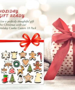 StarPack Metal Christmas Cookie Cutters Set (18pcs) - Favorite Christmas Cookie Cutter Shapes like Gingerbread Man, Star, Snowflake & other Classic Cookie Cutters Shapes - A Family Cookie Cutter Set 25 81OVnh SV5L