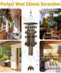 YLYYCC Wind Chimes for Outside,30"Memorial Wind Chimes with 24 Copper Tubes and 16 Copper Bell for Garden, Patio,Window Wind Chime Hanging Decoration,Bronze Memorial Sympathy Wind Chimes Gifts for Mom 24# Wind Chimes 22 81OXA1LT TL