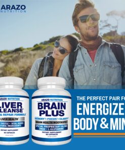 Arazo Nutrition Liver Cleanse Detox & Repair Formula – Milk Thistle Herbal Support Supplement: Silymarin, Beet, Artichoke, Dandelion, Chicory Root 26 81OY2 8uTxL