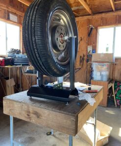 Goplus Motorcycle Bike Wheel Balancer, Rim Tire Balancing Spin Static Truing Stand w/Adjustable Centering Cones, Tire Balancer (16”×8.6”×20”) 24 81Oa1JfRycL