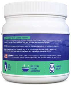 Grass-Fed Gelatin Powder, 1.5 lb. Custom Anti-Aging Protein for Healthy Hair, Skin, Joints & Nails. Paleo and Keto Friendly Cooking and Baking. Type 1 and 3 Collagen. GMO and Gluten Free. Unflavored. 1.5 Pound (Pack of 1) 26 81Ob584Pr9L