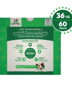 GREENIES Original Petite Natural Dog Dental Care Chews Oral Health Dog Treats, 36 oz. Pack (60 Treats) Petite Size (15-25 lb Dog) 60 Count (Pack of 1) 29 81OclLcdllL