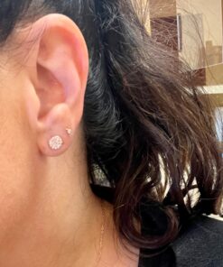 PAVOI 14K Gold Plated Sterling Silver Post Stud Earrings for Women | Pave CZ Mini Disc | Gold Earrings for Women Rose Gold 34 81OeiDU1xWL