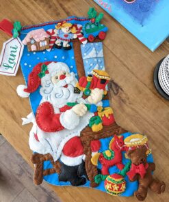 Bucilla The Workshop Christmas Stocking Felt Applique Kit, 18-Inch 27 81OfGfswxpL