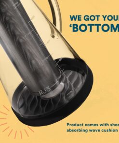 Airtight Cold Brew Iced Coffee Maker Pitcher (& Iced Tea Maker) with Spout – 1.5L/ 51oz Ovalware RJ3 Brewing Glass Carafe with Removable Stainless Steel Filter 1.5 Liter 28 81OfIurBPRL