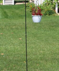 Ashman Black Shepherd Hook 92 Inch (Pack of 3), 1/2-Inch Thick, Solid Metal Single Piece Hook, Super Strong, Rust Resistant, Hanging Plant Baskets, Heavy Bird Feeders & More. 3 Pack 18 81OfmTgrMIL