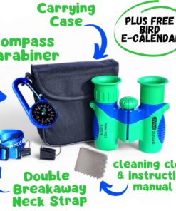 Binoculars for Kids 8x21 High-Resolution - Kids Binoculars Gift Set for Boys & Girls, Shockproof & Compact for Bird Watching, Travel, Hiking, Camping, Hunting, Children Outdoor Gear Green/Blue 28 81OgJP4NbeL 1