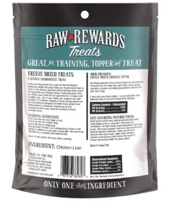 Northwest Naturals Raw Rewards Freeze-Dried Chicken Liver Treats for Dogs and Cats - Bite-Sized Pieces - Healthy, 1 Ingredient, Human Grade Pet Food, All Natural - 3 Oz 3 Ounce (Pack of 1) 7 81Ogd0eBEDL