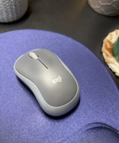 Logitech M185 Wireless Mouse, 2.4GHz with USB Mini Receiver, 12-Month Battery Life, 1000 DPI Optical Tracking, Ambidextrous PC/Mac/Laptop - Swift Gray USB Receiver 51 81Ol2p33MEL