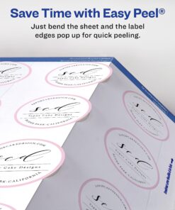 Avery Printable Round Labels with Sure Feed, 2" Diameter, Matte White, 300 Customizable Labels (22877), 8.5" x 11" 16 81OlPkVDKKS