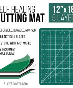 US Art Supply 12" x 18" Green/Black Professional Self Healing 5-Ply Double Sided Durable Non-Slip Cutting Mat Great for Scrapbooking, Quilting, Sewing and all Arts & Crafts Projects 1 17 81OlVjJuKyL