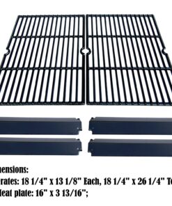 Alternative view of Direct Store Parts Kit DG232 Replacement for Charbroil, Coleman Gas Grill Repair Kit Heat Plates & Cooking Grill Porcelain Steel Heat Plate + Porcelain Cast Iron Cooking Grid