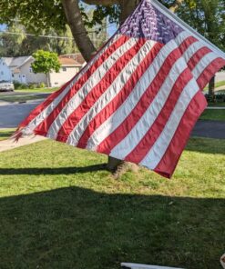 American Flags for Outside 3x5 - USA Flag Co. American Flag 3x5 Heavy Duty Outdoor Made in USA with Embroidered Stars and Sewn Stripes, This US Flag is an American Made Flag 3 by 5 Foot 40 81Ome0gxcML