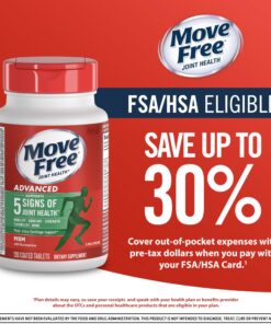 Move Free Advanced Glucosamine Chondroitin MSM Joint Support Supplement, Supports Mobility Comfort Strength Flexibility & Bone - 120 Tablets (40 servings)* 1 34 81OoF55SLxL 1