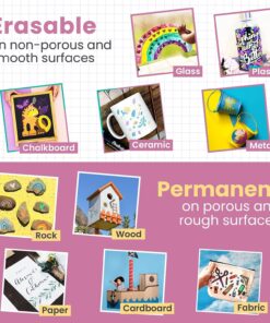 Metallic Chalk Markers (10 Pack) Liquid Chalk Pens - For Blackboards, Chalkboard, Bistro Menu, Window - Wet Wipe Erasable - 6mm Reversible Bullet & Chisel Tip Bold Tip - 6mm 30 81OqcBXBLML