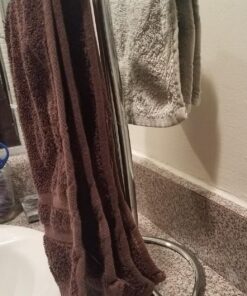 iDesign Metal Hand Towel Rack, The Axis Collection – Holds 2 Hand Towels, 7.75” x 6.25” x 13.5”, Chrome 31 81OrHOLF2cL