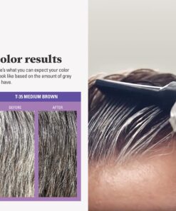 Just For Men Touch of Gray, Mens Hair Color Kit with Comb Applicator for Easy Application, Great for a Salt and Pepper Look - Medium Brown, T-35, Pack of 3 (Pack of 3) Medium Brown T-35 12 81OtLKIm1zS