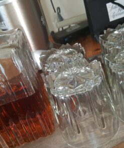 Italian Made Circleware Excalibur 5pc Whiskey Decanter Set Includes (1) 35oz. Decanter,(4) 10.5oz 17 81OtrVeHQeL